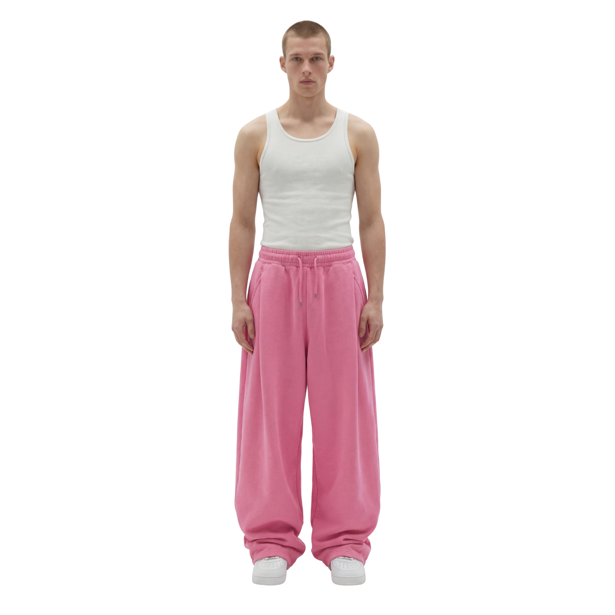 Two Tuck Pants (Dark Pink)