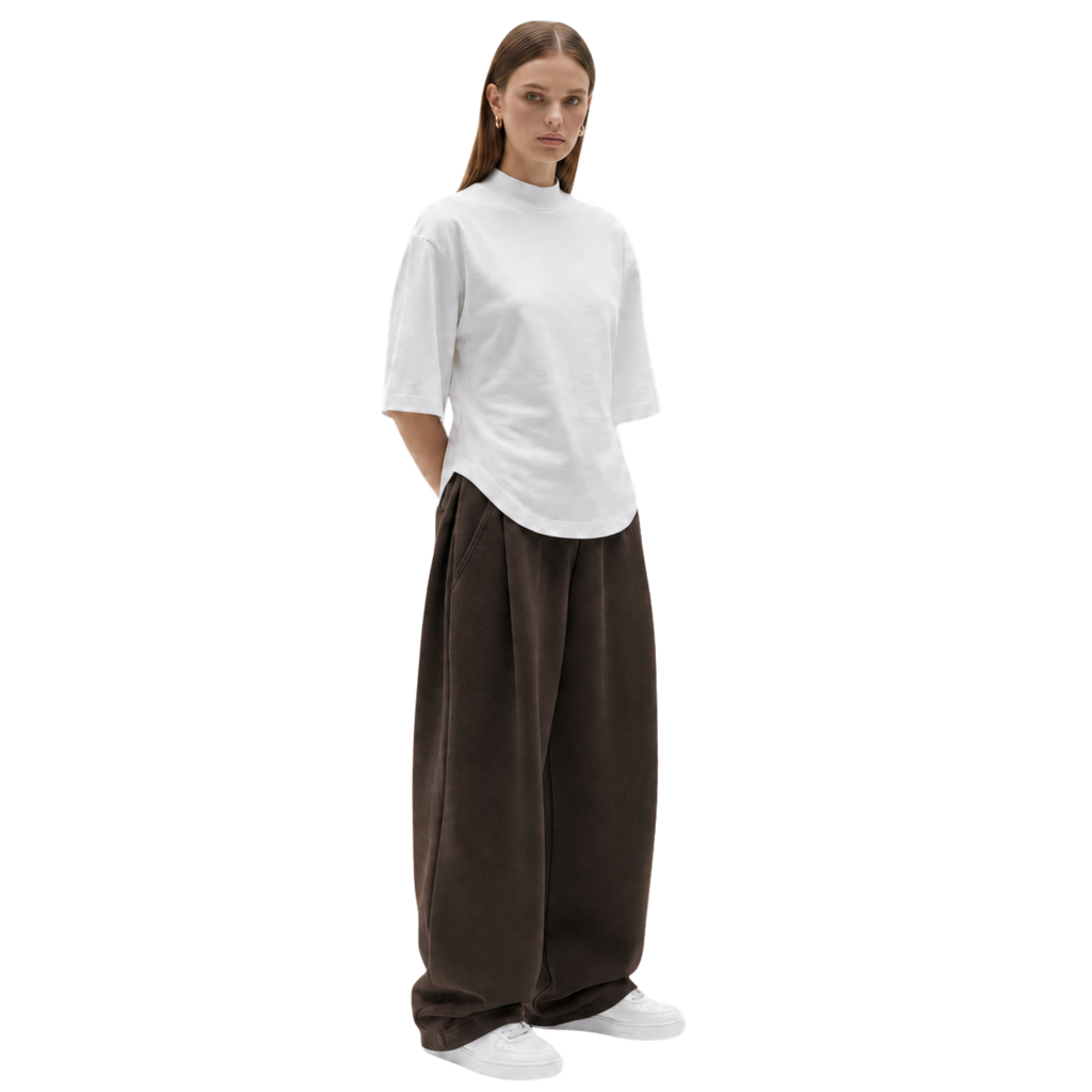 Two Tuck Pants (Brown)