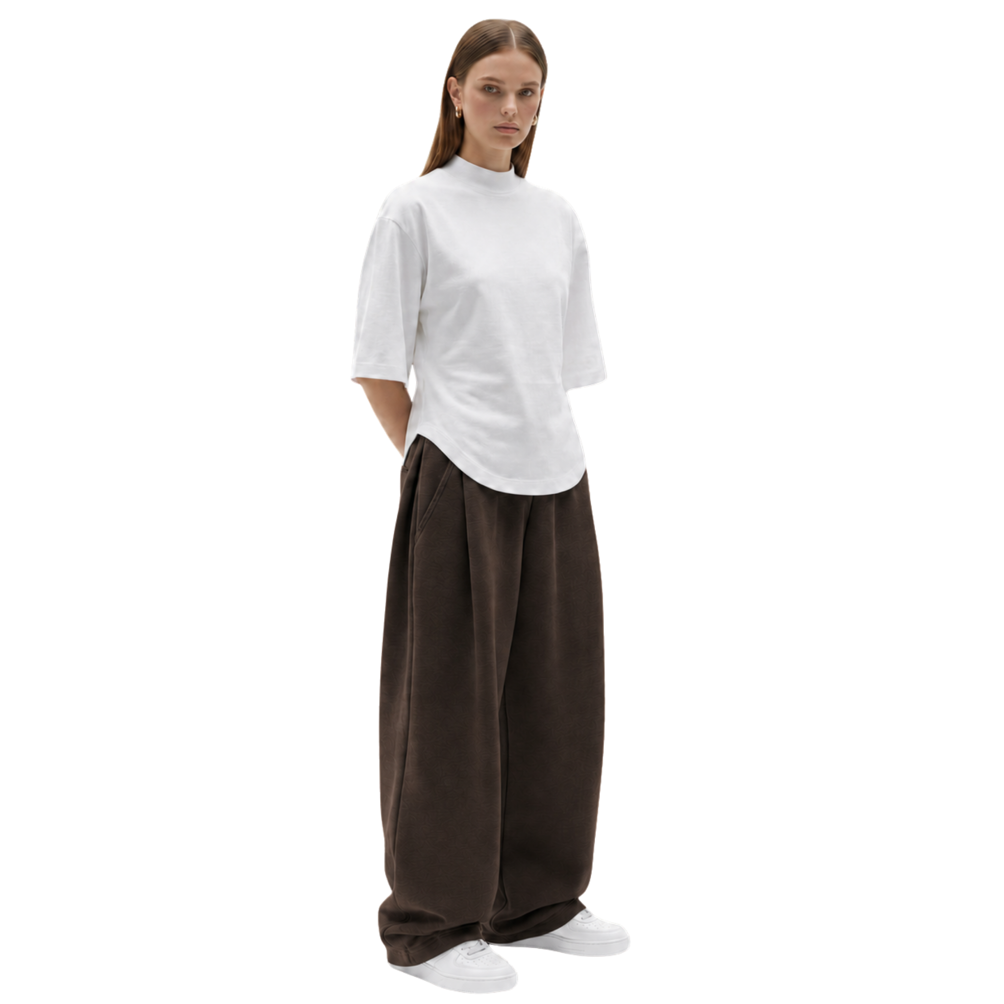 Two Tuck Pants (Brown)