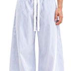Sidefold Striped Pants (White & Blue)