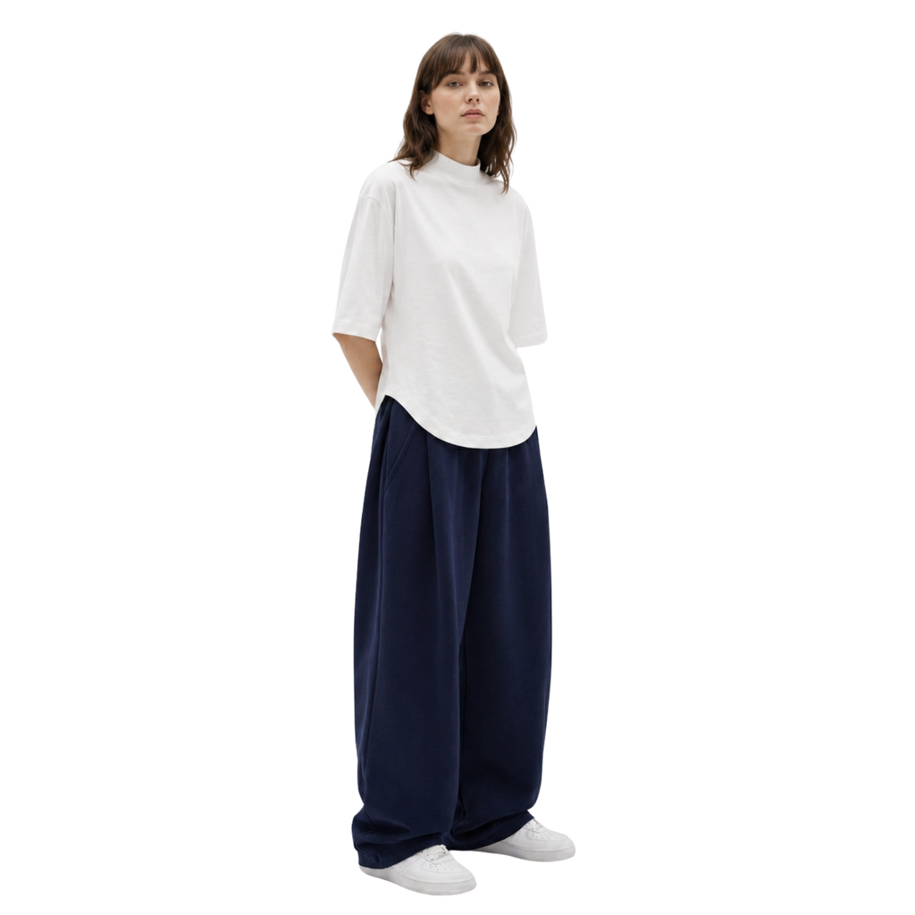 Two Tuck Pants (Navy)