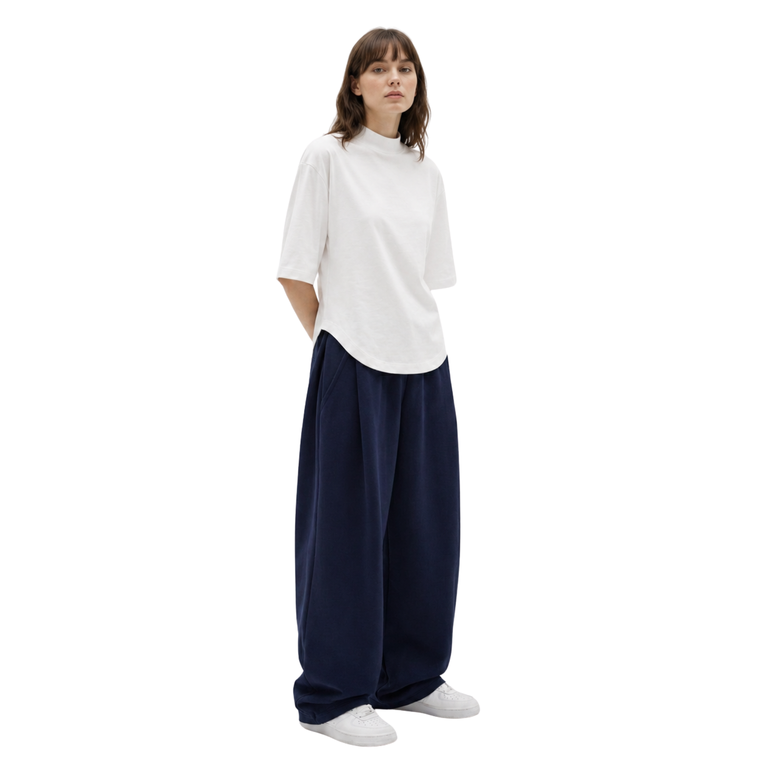 Two Tuck Pants (Navy)