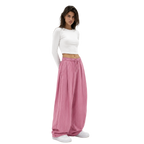Pinstripe Two Tuck Pants (Pink)
